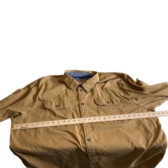 Wrangler Flex for Comfort Tan Long Sleeve Button Down Shirt Men's 3X Western - Picture 5 of 8